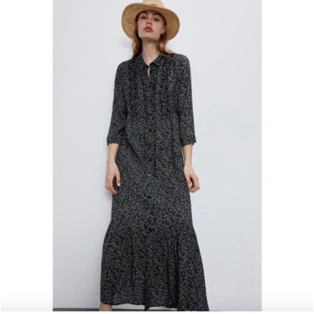 ZARA Ditsy Floral Maxi Dress XS